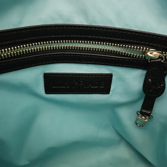 Lily Jade Meggan Black Leather Diaper Bag SALE SALE SALE all Offers - Picture 10 of 12